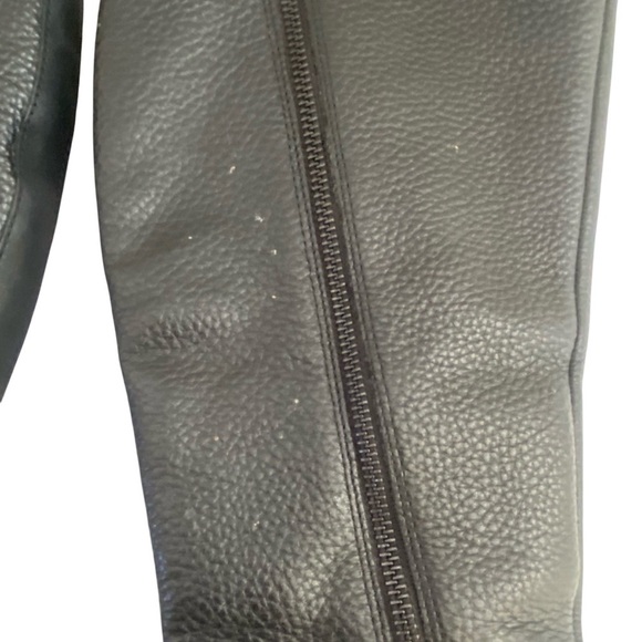 DONALD PLINER Classic Black Riding Full Length Pebble Leather Boots  SZ 7.5 - Picture 6 of 16